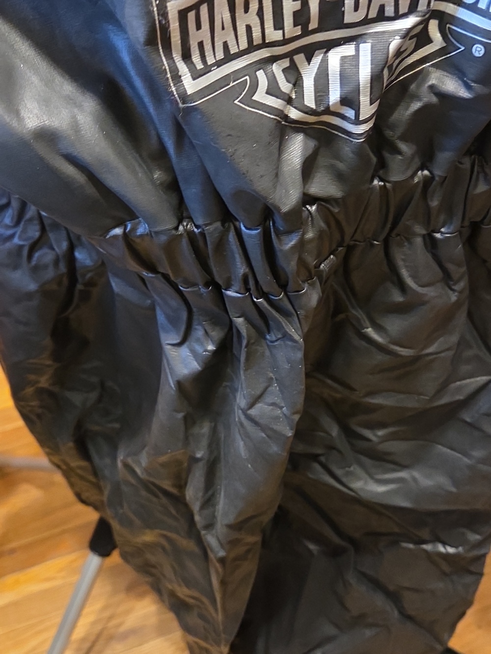 Harley-Davidson Black and Orange Motorcycle One Piece Mens Rainsuit  Size L - Picture 8 of 9